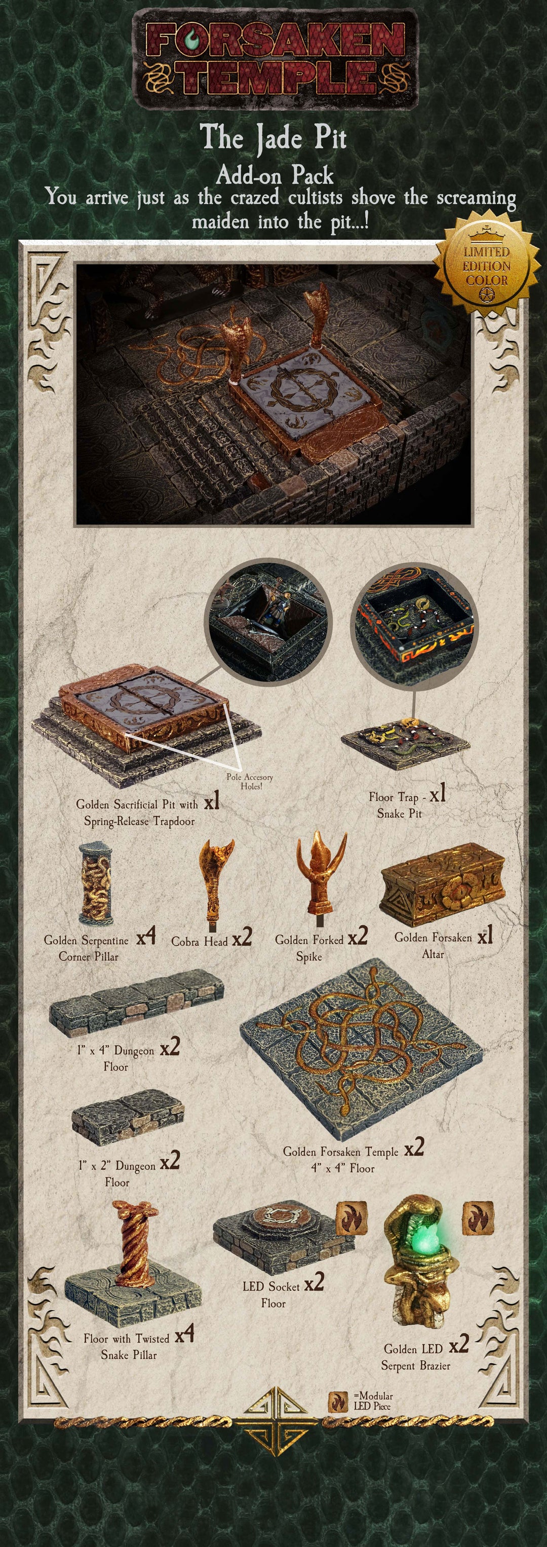 The Pit - Jade (Limited Edition) (Unpainted) NO ANCHOR MAGNETS