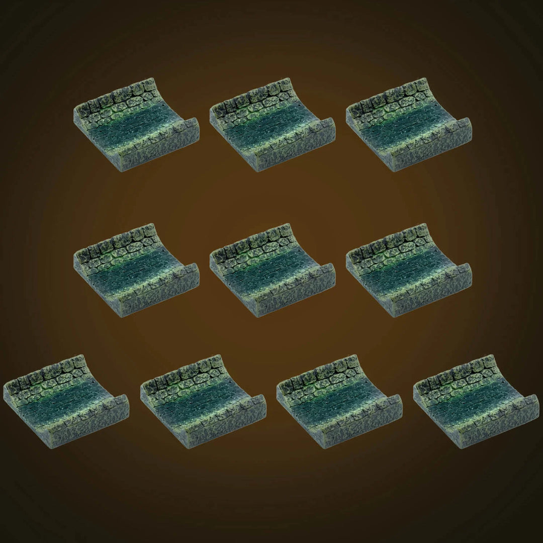 Straight Sluiceways (Unpainted) w/Anchor Magnets