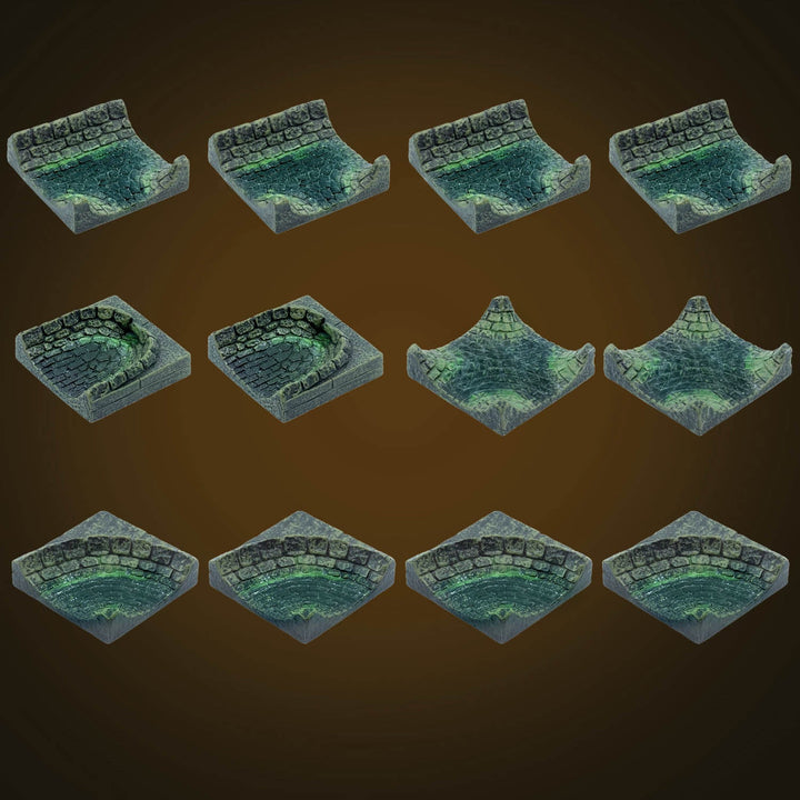 Sluiceway Junctions (Unpainted) w/Anchor Magnets