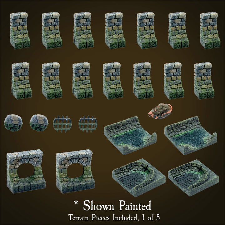 Monster Sewer Set (Unpainted) w/Anchor Magnets