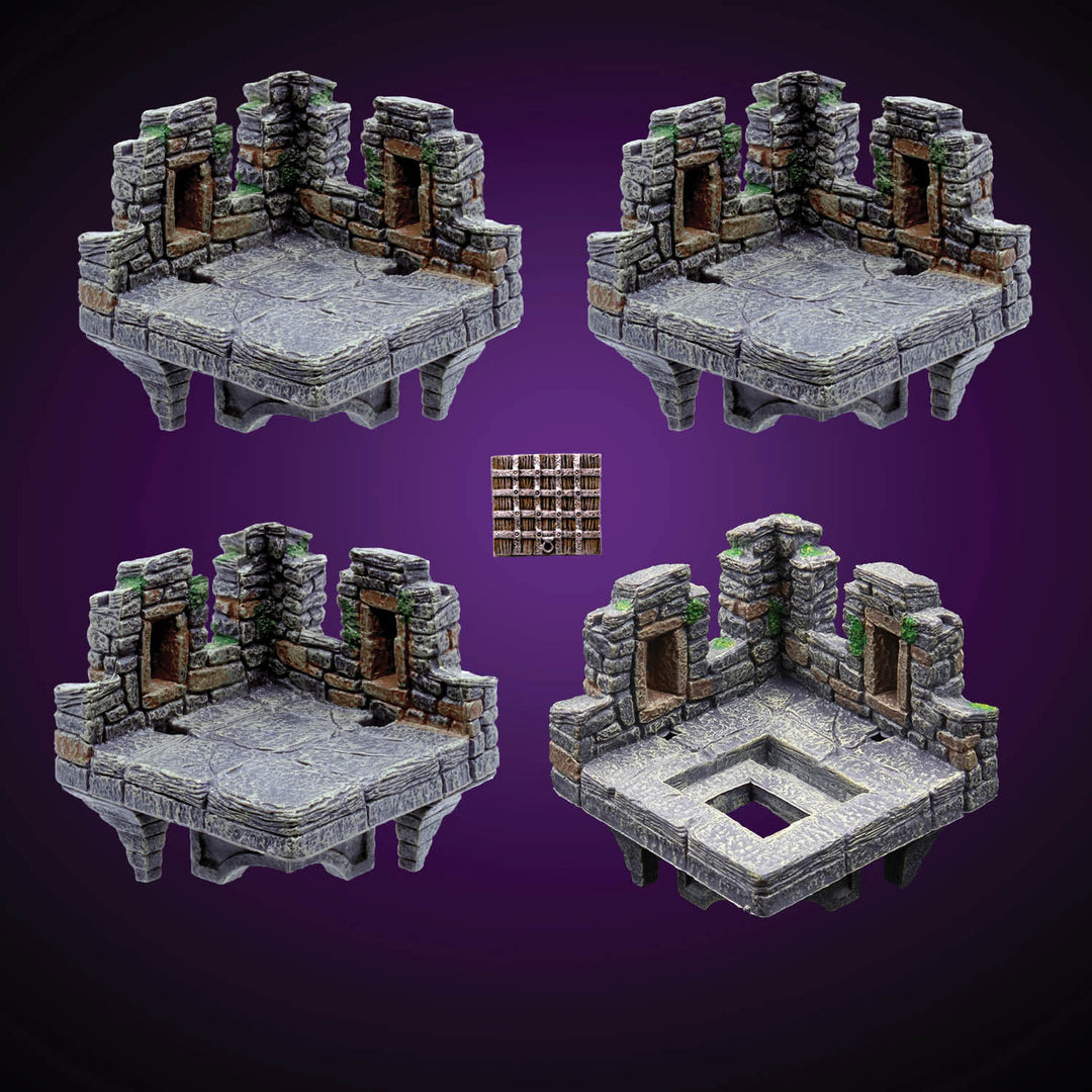 Corner Battlements (Painted)