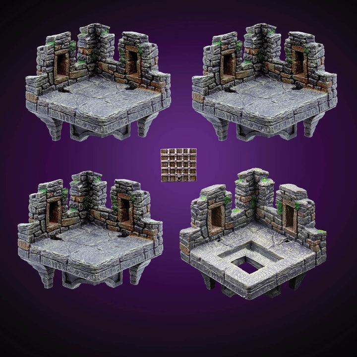 Corner Battlements (Painted)