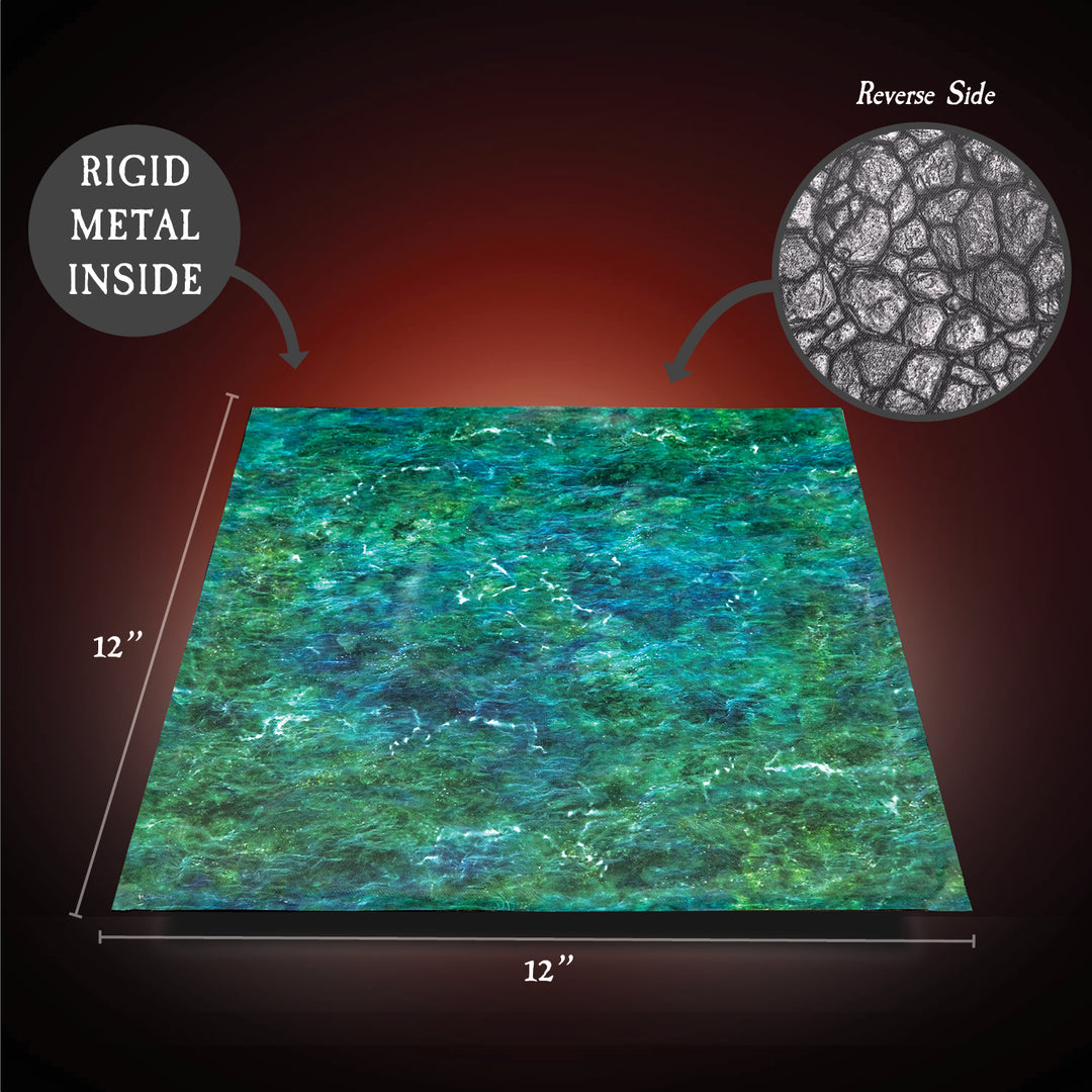 Terrain Tray Single 12"x12": Rough Stone/Water