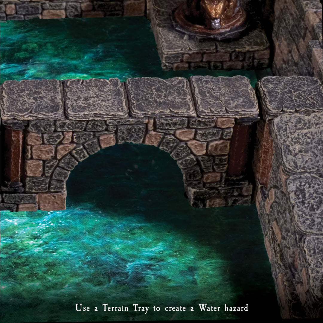 Terrain Tray Single 12"x12": Rough Stone/Water
