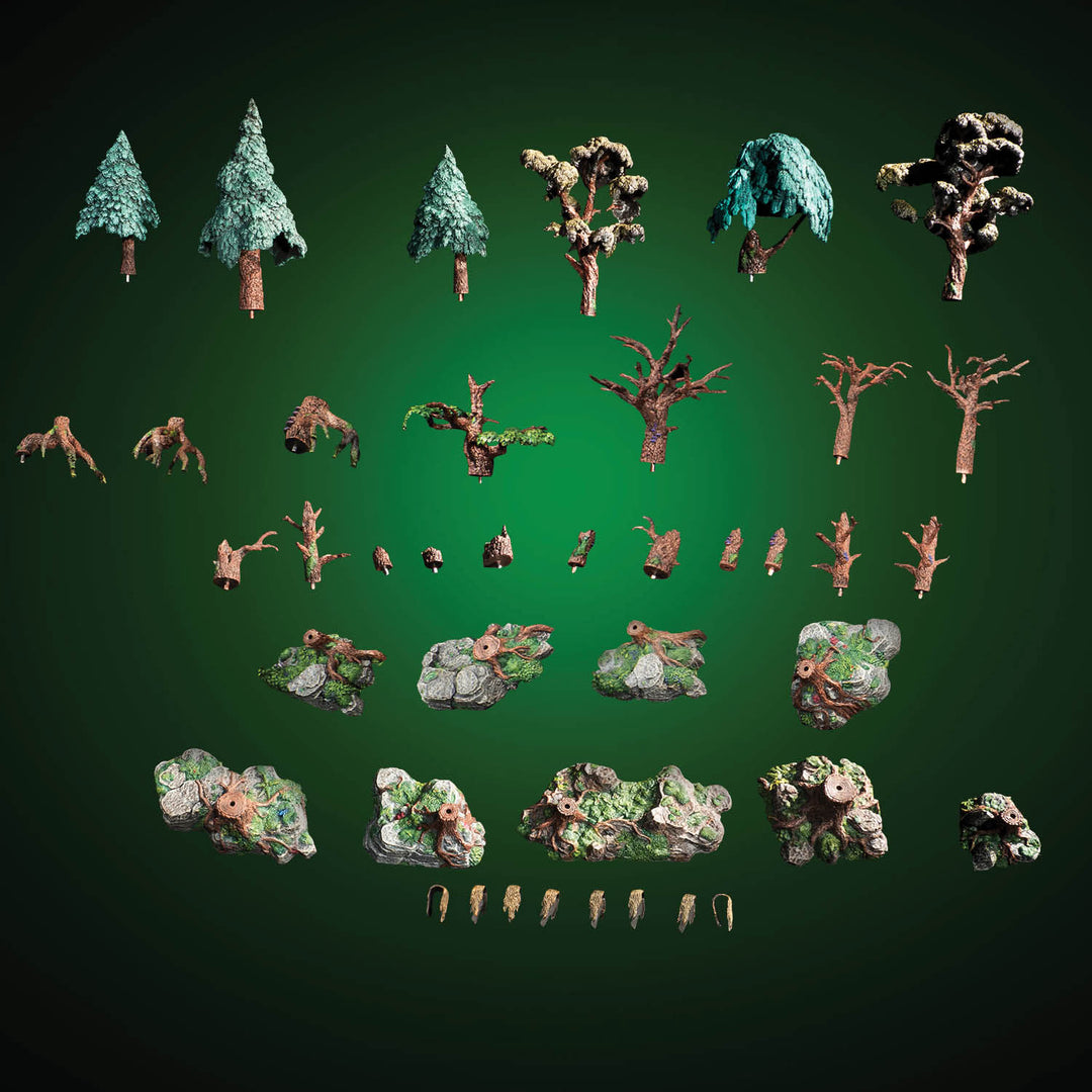 Modular Trees Bundle (Painted)