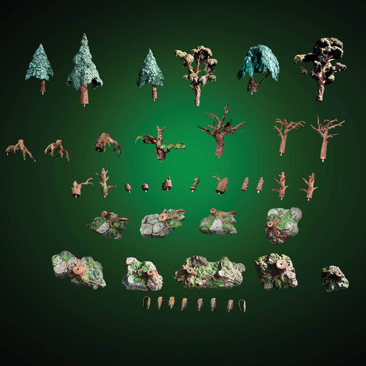 Modular Trees Bundle (Painted)