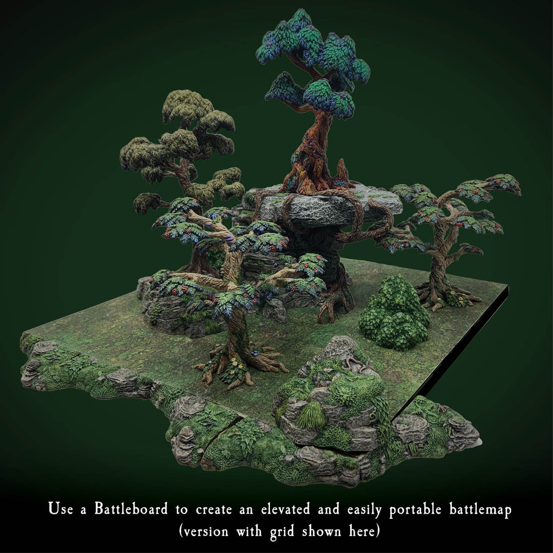 Battleboard Single 12"x12": Forest Patchy Ground