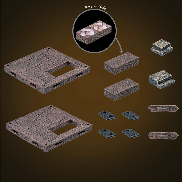 Rustic Wood Core - 4x4 Floors (Painted)