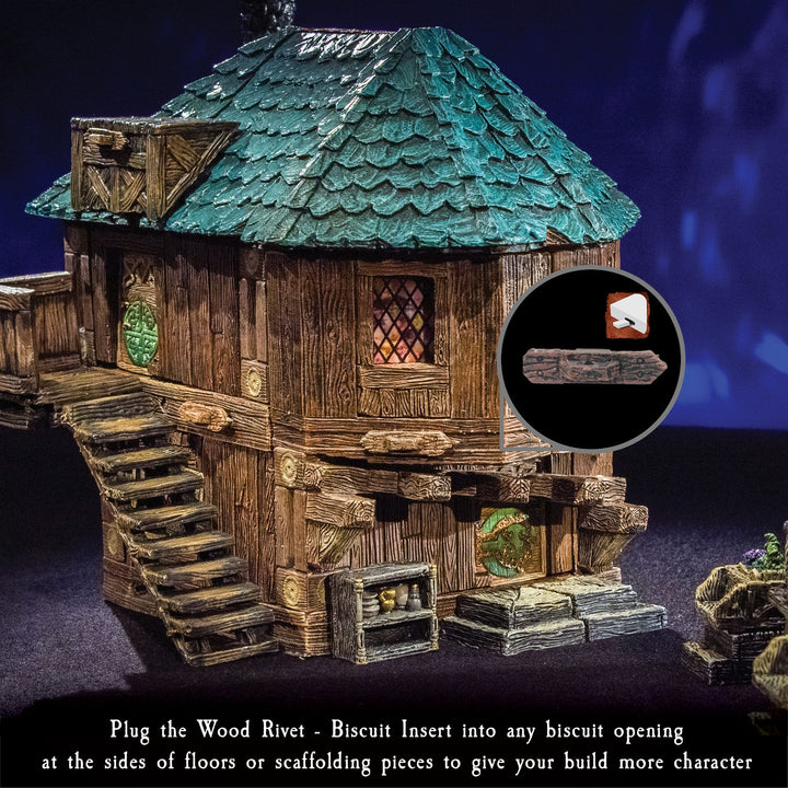 Rustic Wood Core - 4x4 Parquet Floors (Painted)