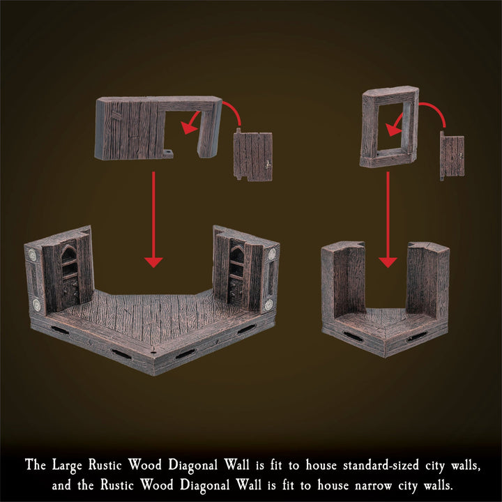 Rustic Wood - Diagonal Walls (Painted)