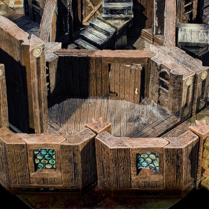 Rustic Wood - Diagonal Walls (Unpainted)