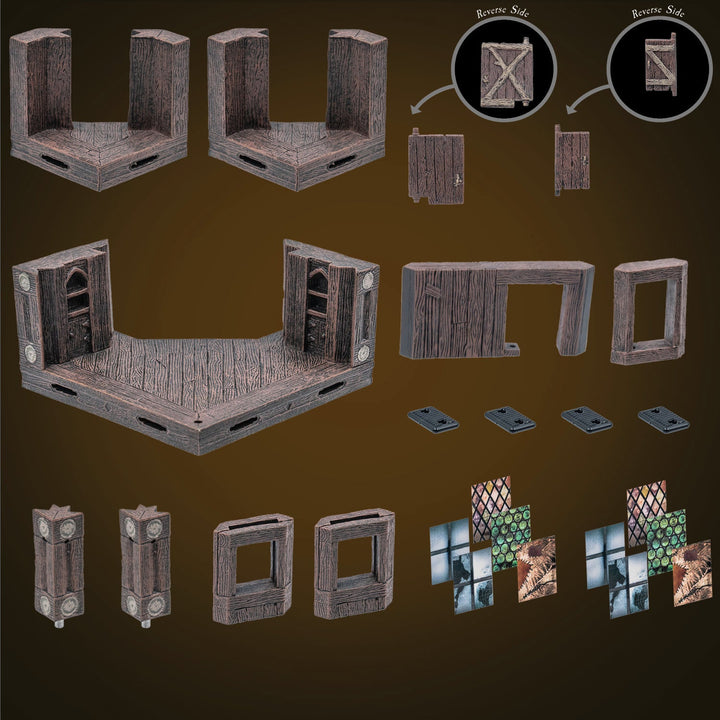 Rustic Wood - Diagonal Walls (Painted)