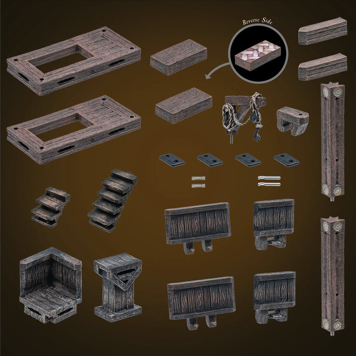Rustic Wood - Mezzanine Pack (Unpainted)