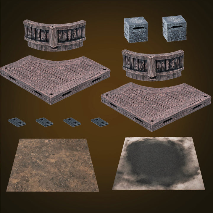 Rustic Wood - Curved 4x4 Floors (Unpainted)