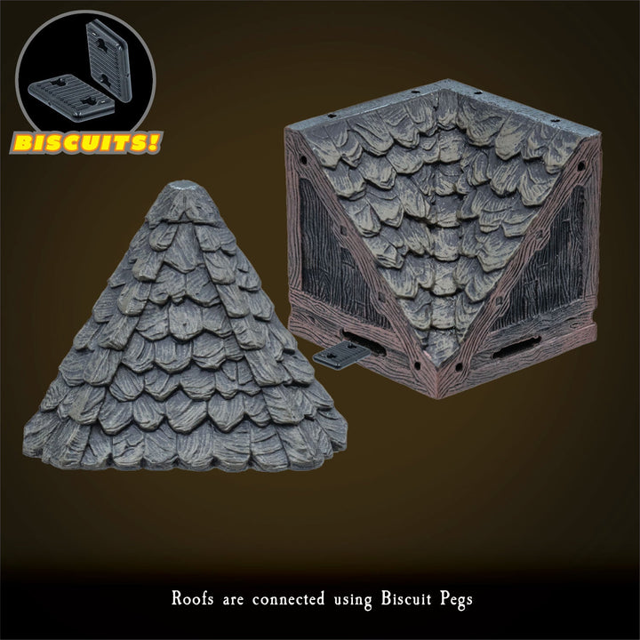 Modular Roof - Diagonal Roof - Dark (Painted)