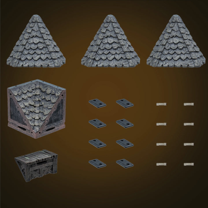 Modular Roof - Diagonal Roof - Dark (Unpainted)