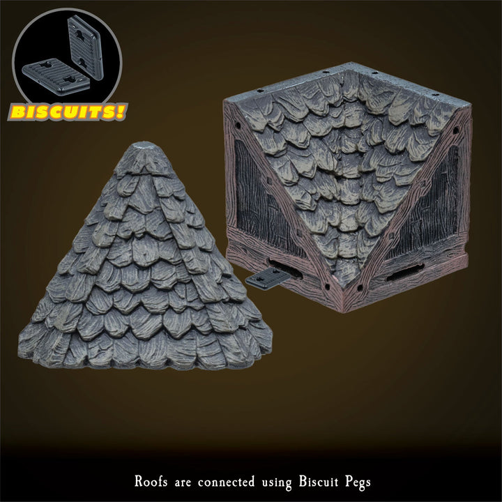 Modular Roof - Diagonal Roof - Green (Painted)