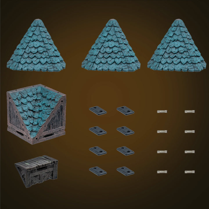 Modular Roof - Diagonal Roof - Green (Unpainted)