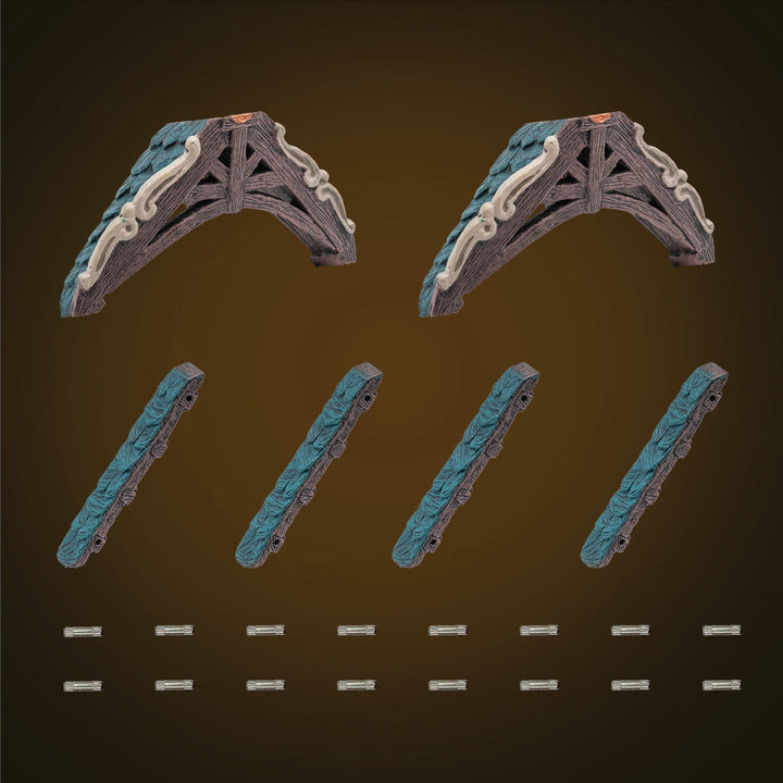 Modular Roof - Rustic Rake Soffits - Green (Unpainted)