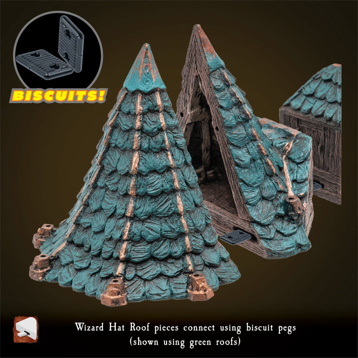 Wizard Hat Roof - Dark (Unpainted)