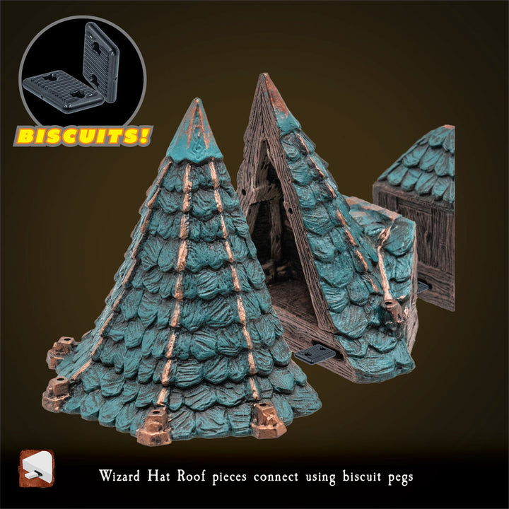 Wizard Hat Roof - Green (Unpainted)