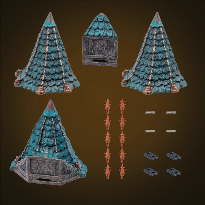 Wizard Hat Roof - Green (Unpainted)