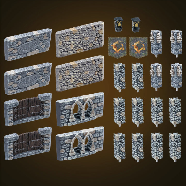 Fieldstone Core - Grand Walls & Posts (Painted)