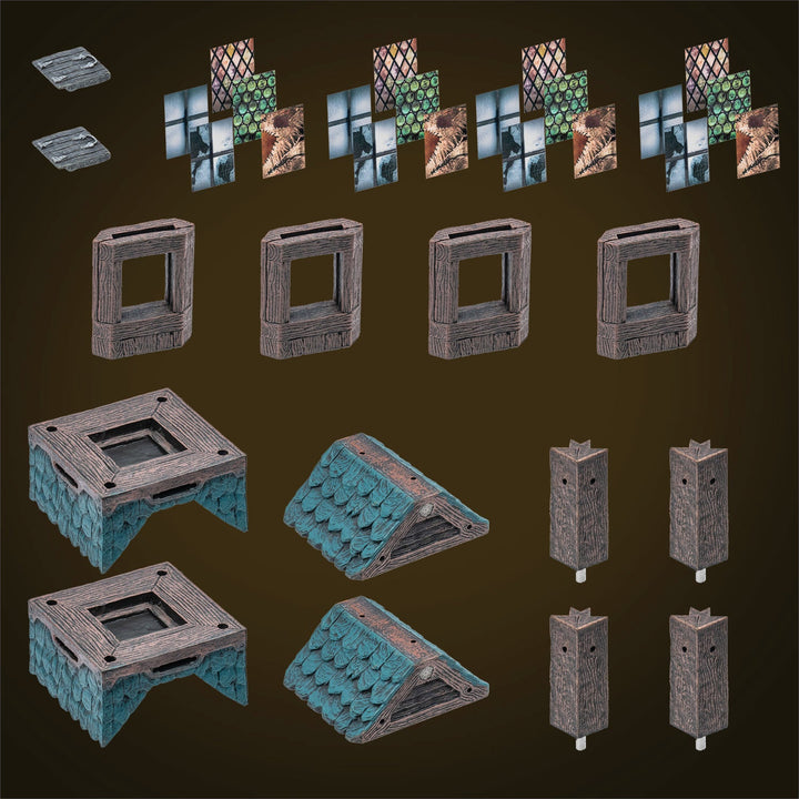 Modular Roof - Rustic Steeple - Green (Painted)