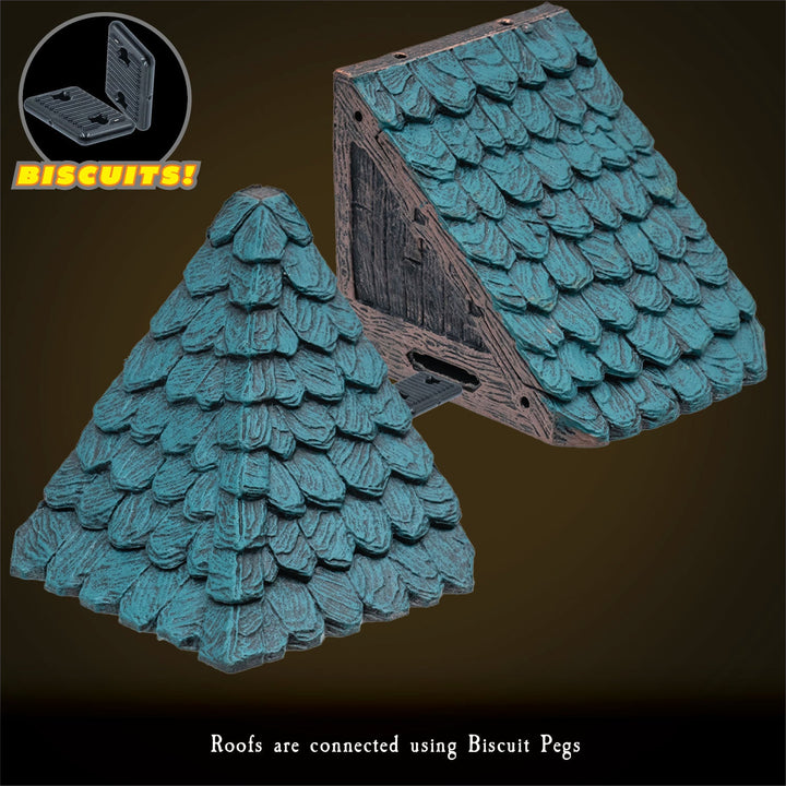 Modular Roof - Right Angle Junction - Green (Unpainted)