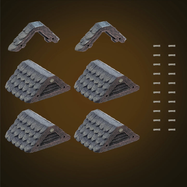 Modular Roof - Short Peak & Soffit - Dark (Unpainted)