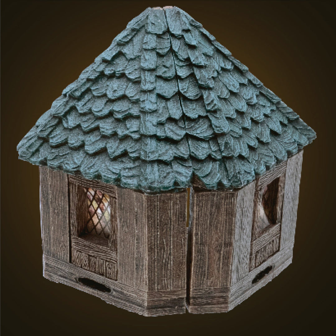 Rustic Wood - The Poet's Nook w/ Green Roof (Painted)