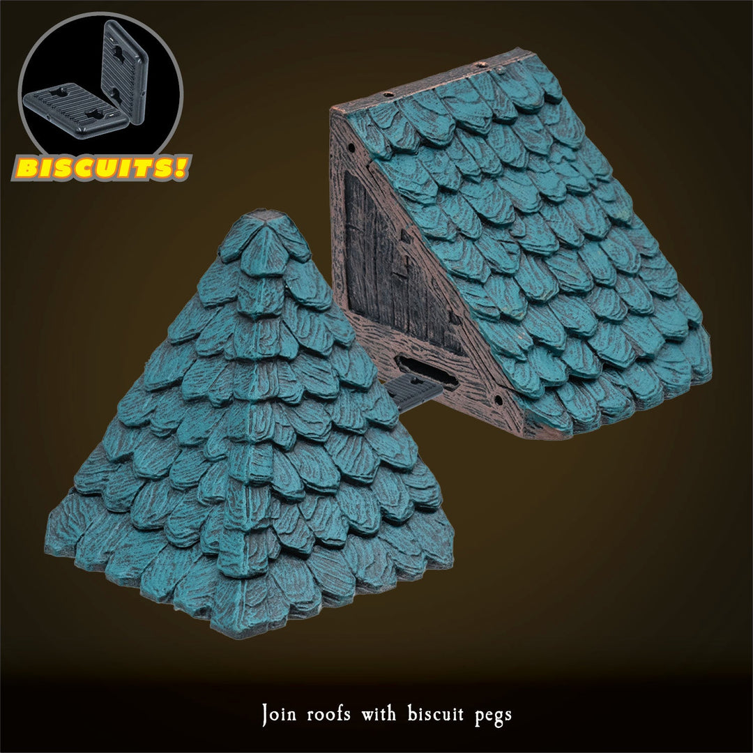 Modular Roof - Straight Roof - Green (Painted)