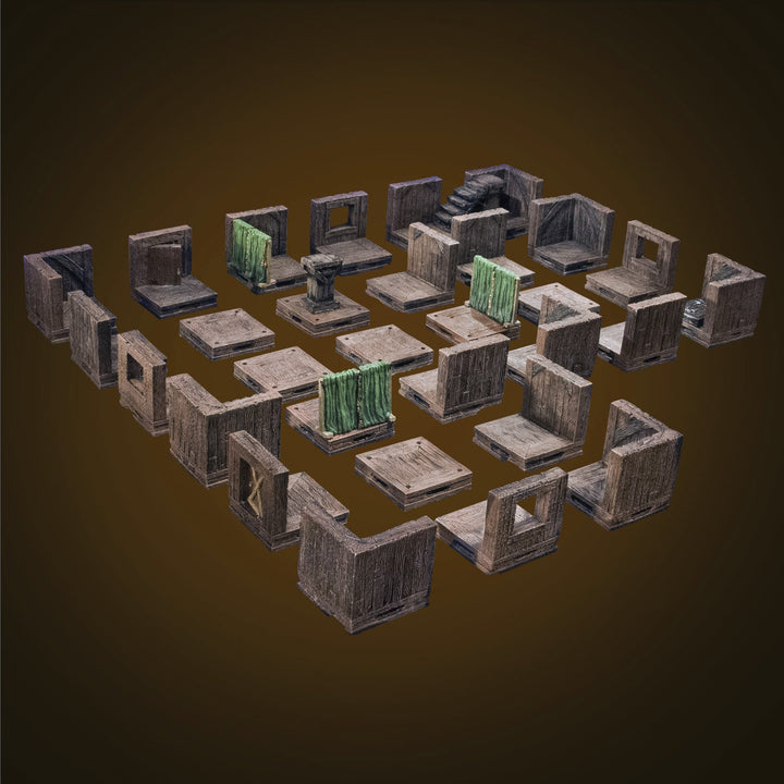 City Builder Basics - Wood Starter Mega (Unpainted)