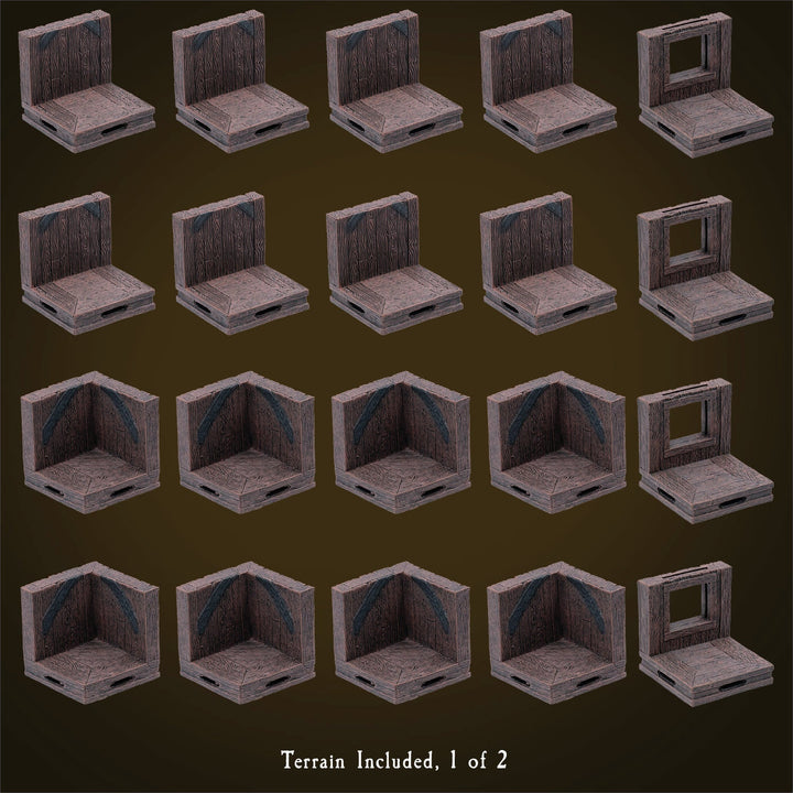 City Builder Basics - Wood Starter Mega (Unpainted)