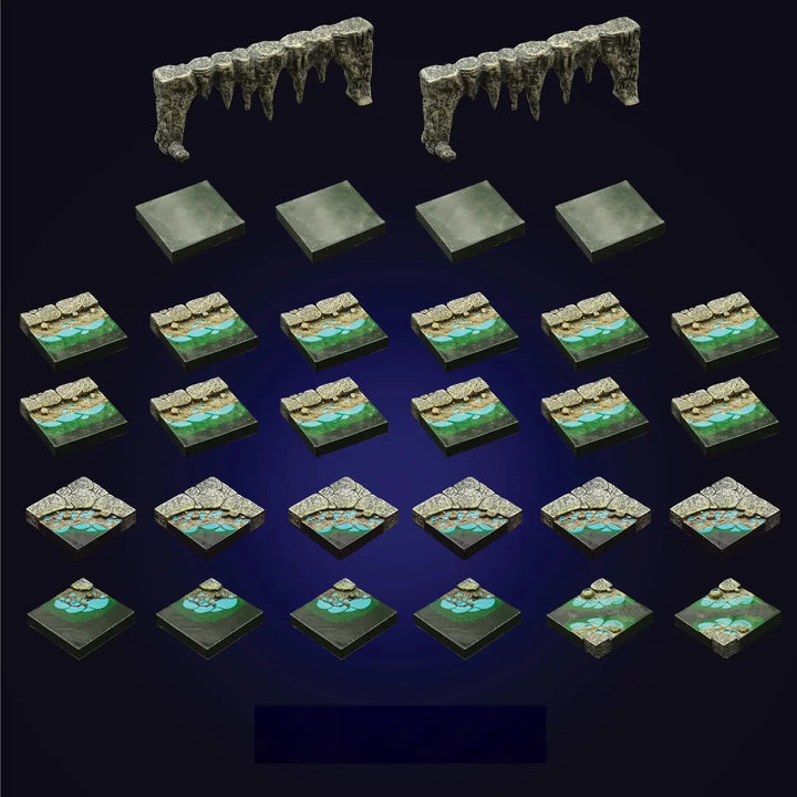 Water Cavern Pack (Unpainted) (Green Dwarvenite)