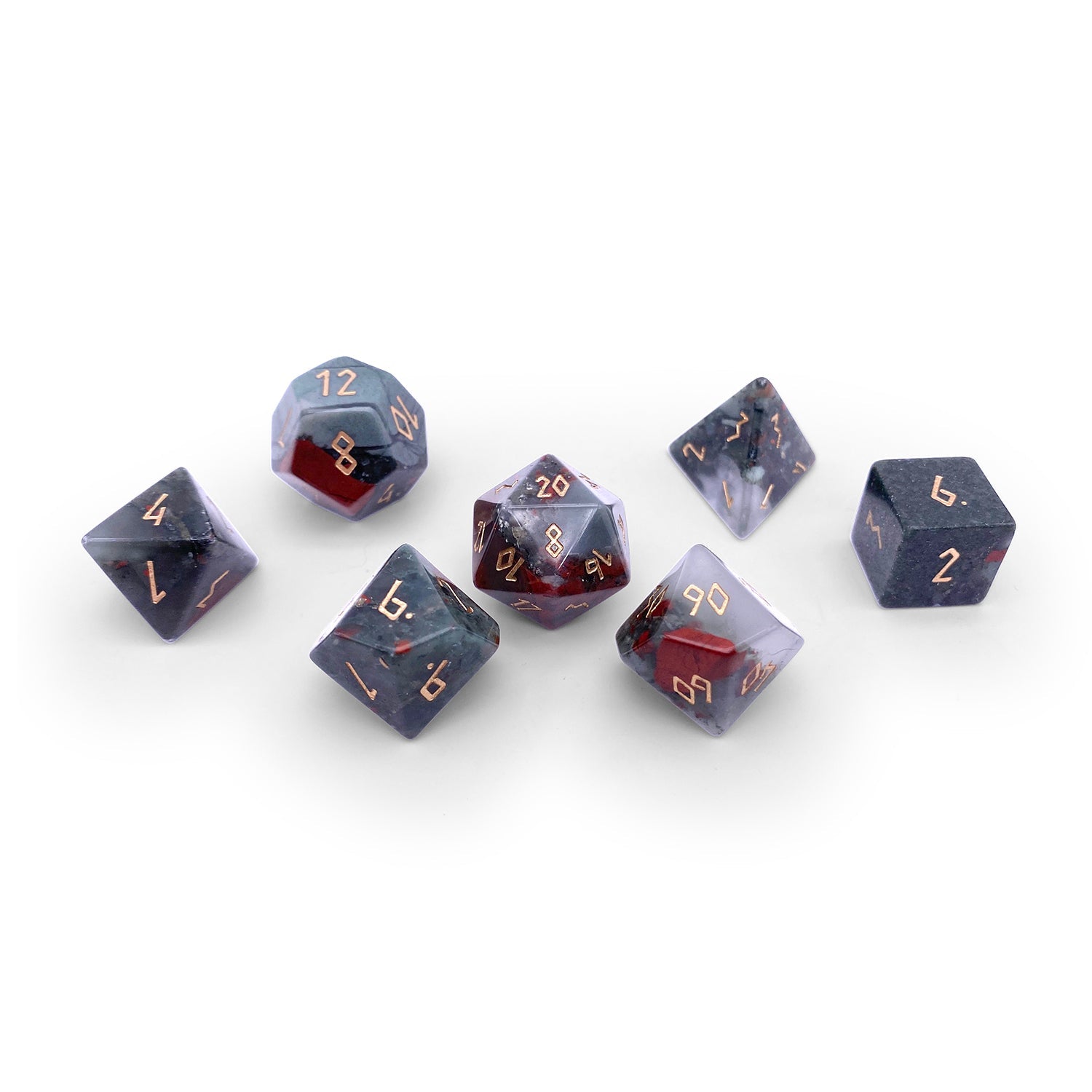 DS対戦2個セット：007 BLOODSTONE（北米版） Bloodstone - 7 Piece RPG Dice Set – Dwarven Forge