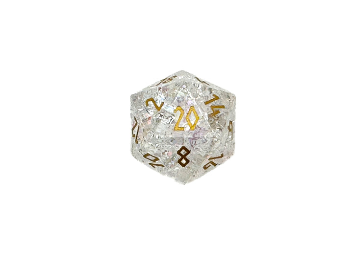 Shattered K9 Rainbow Glass - 7 Piece RPG Dice Set