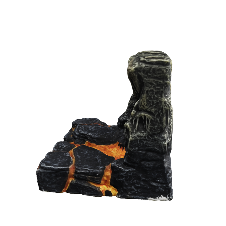 3D Model Cavern Lava Wall