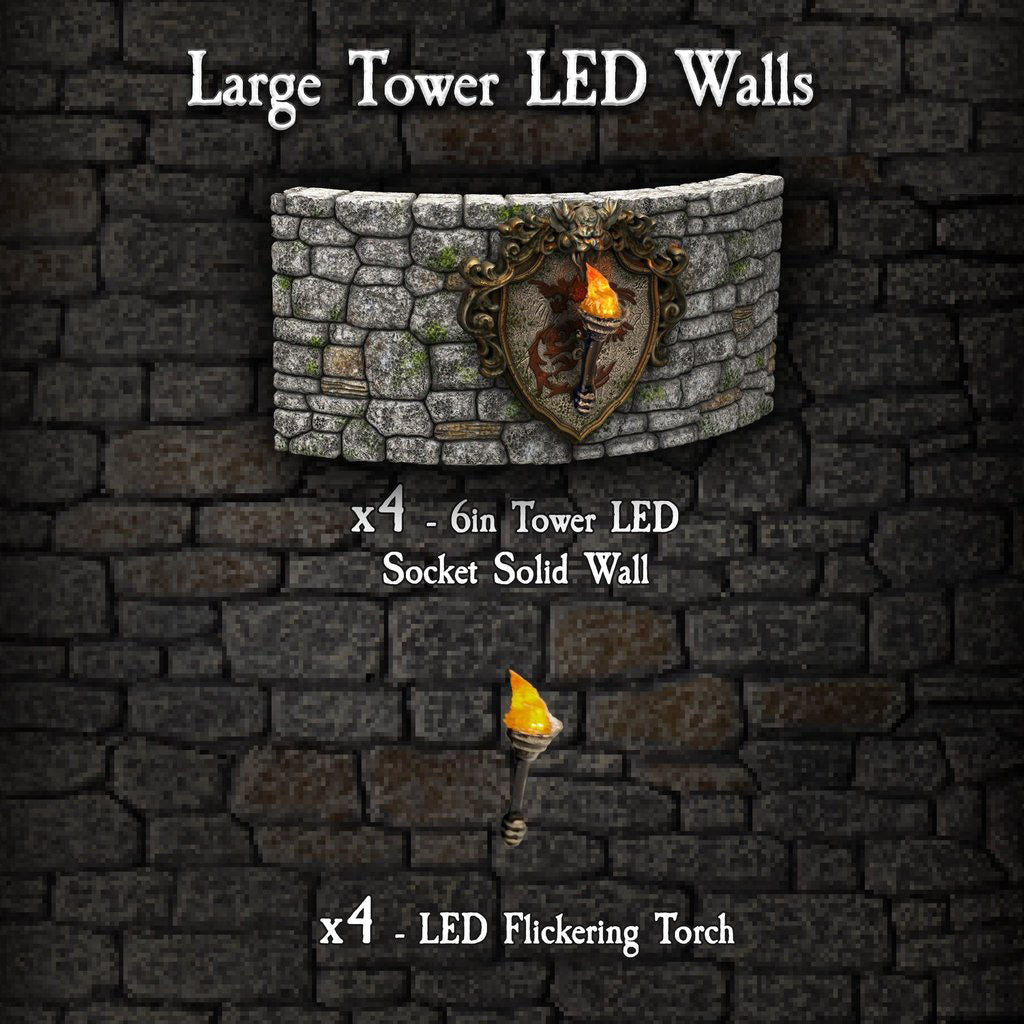 Large Tower LED Walls (Painted)