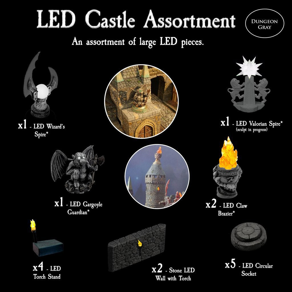 LED Castle Assortment (Unpainted)