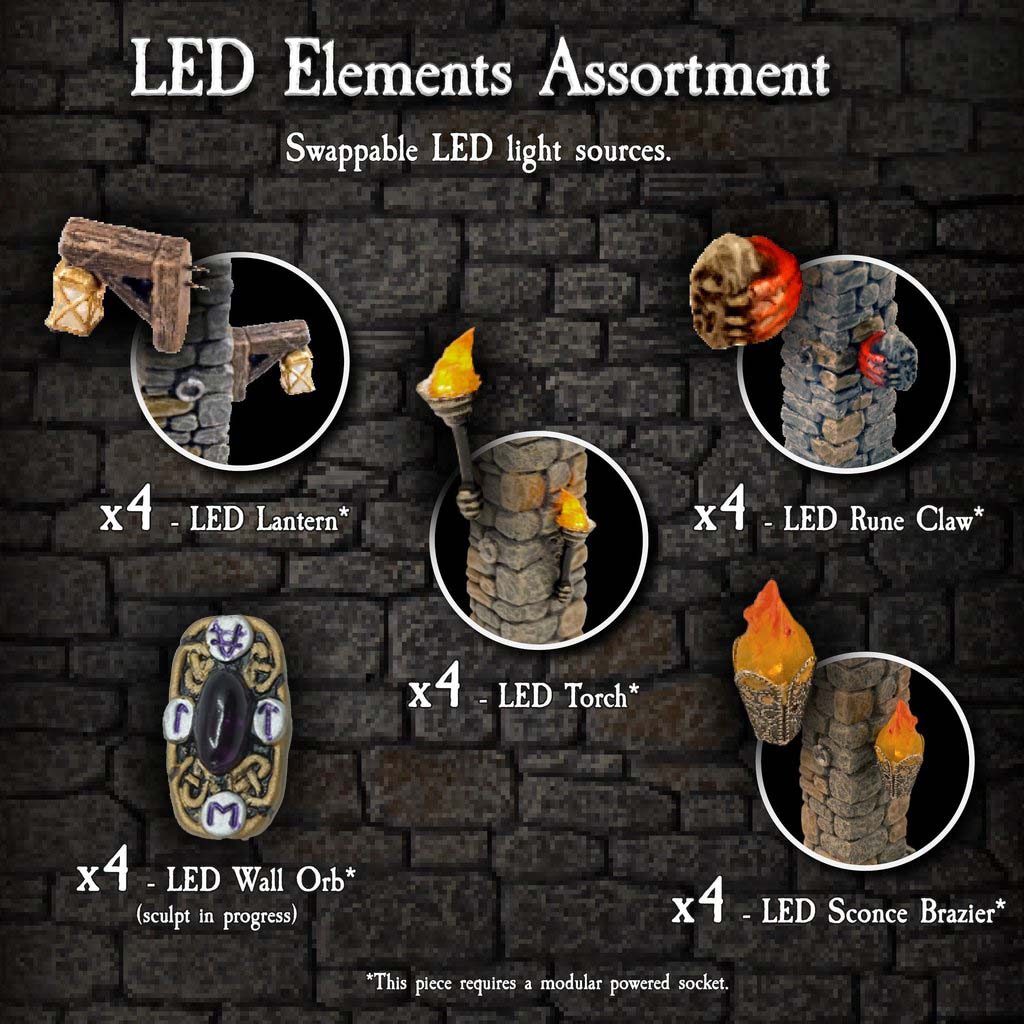 LED Elements Assortment (Painted)