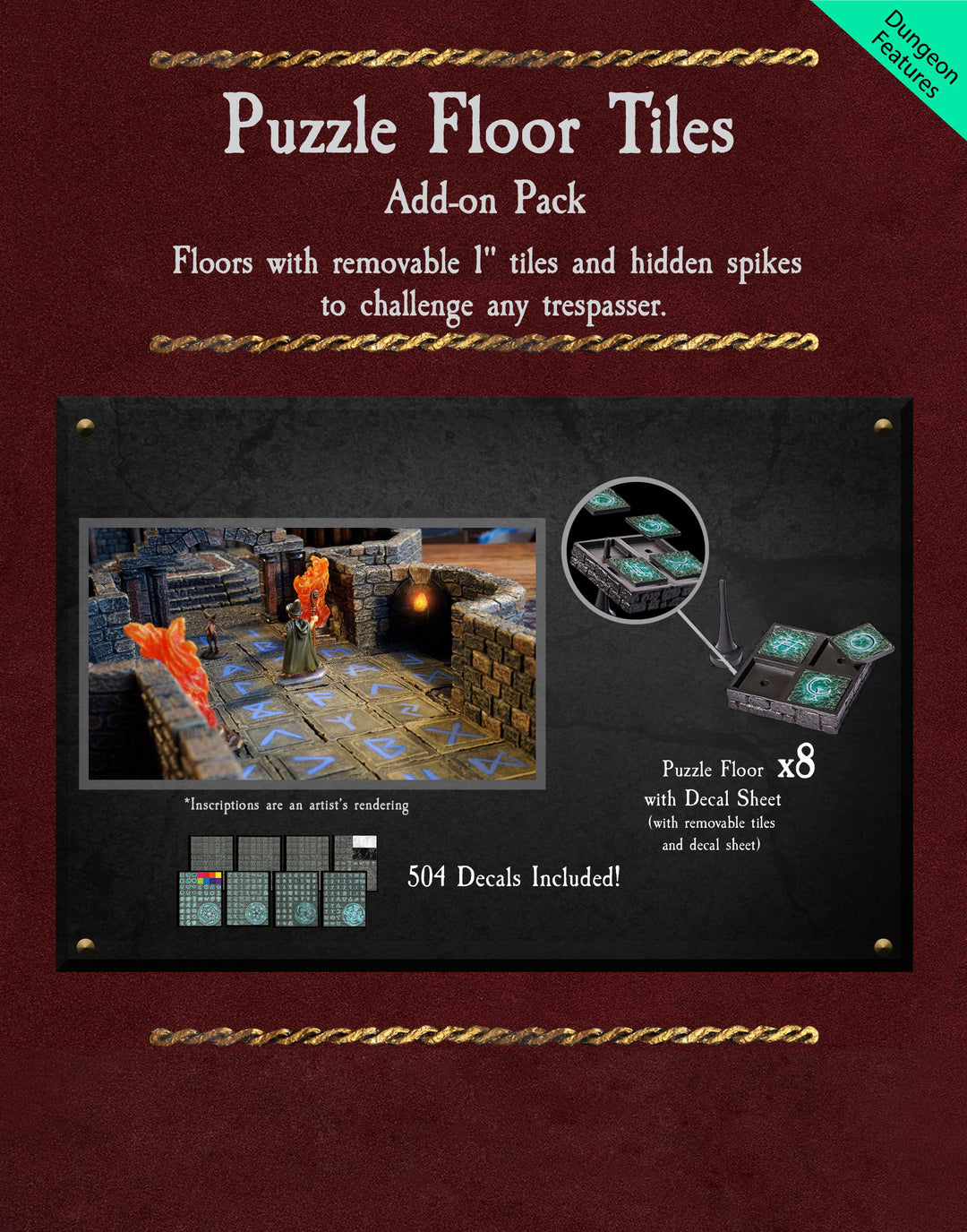 Puzzle Floor Tiles - Painted
