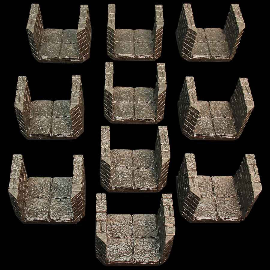 Dungeon Passage Pack #4/Beveled-Flat Edge Combo (Unpainted)