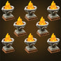 LED Lighted Braziers Add-On Pack (Painted)