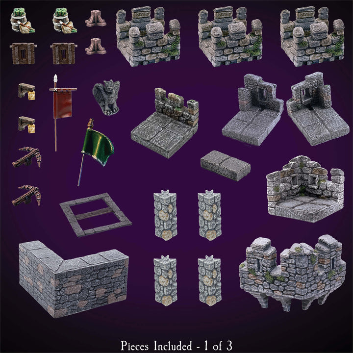 Square Corner Tower (Painted)