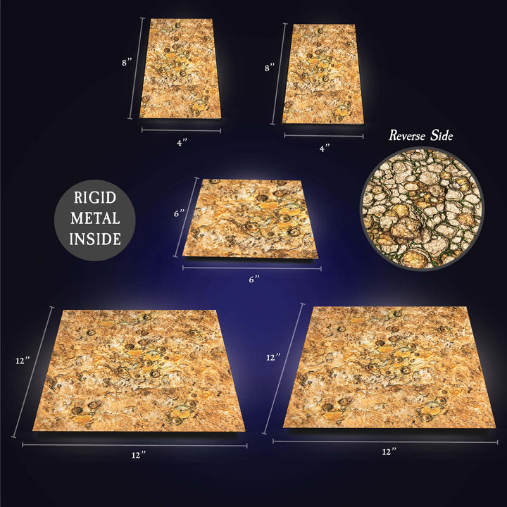 Terrain Trays Five-Pack Multi-Sizes: Quicksand/Cave Stone