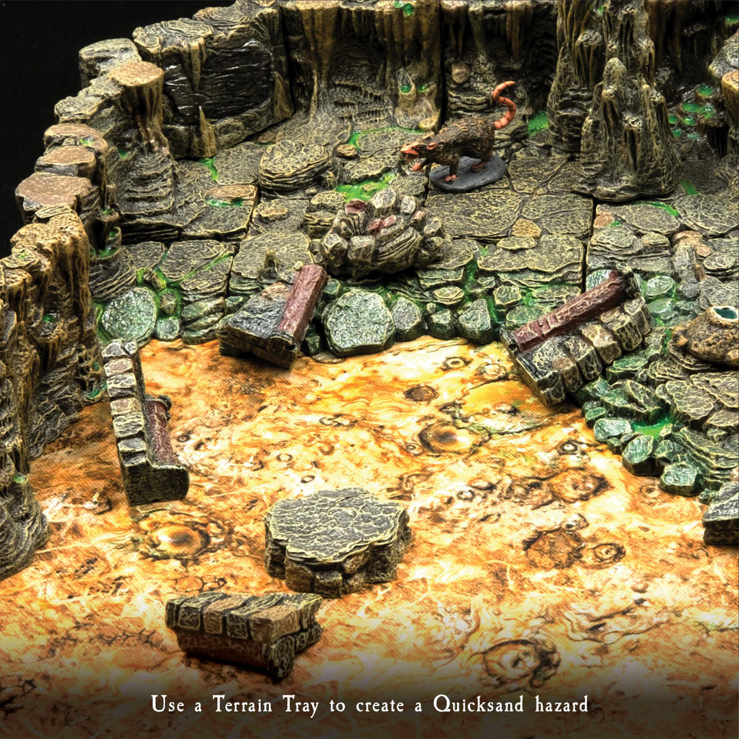 Terrain Tray Single 12" x 12": Quicksand/Cave Stone
