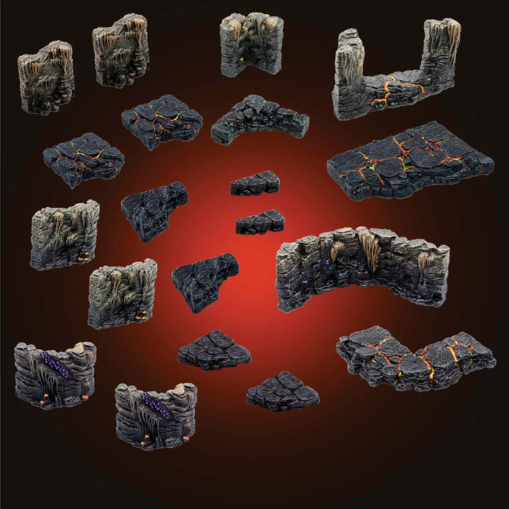 Lava Trifecta Terrain Pack (Painted)