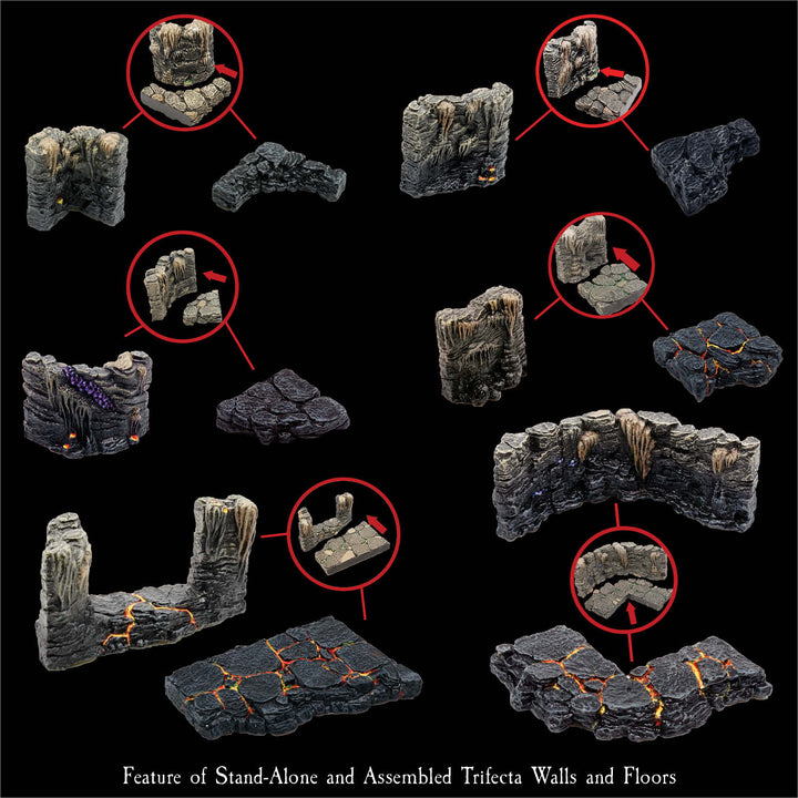 Lava Trifecta Terrain Pack (Painted)