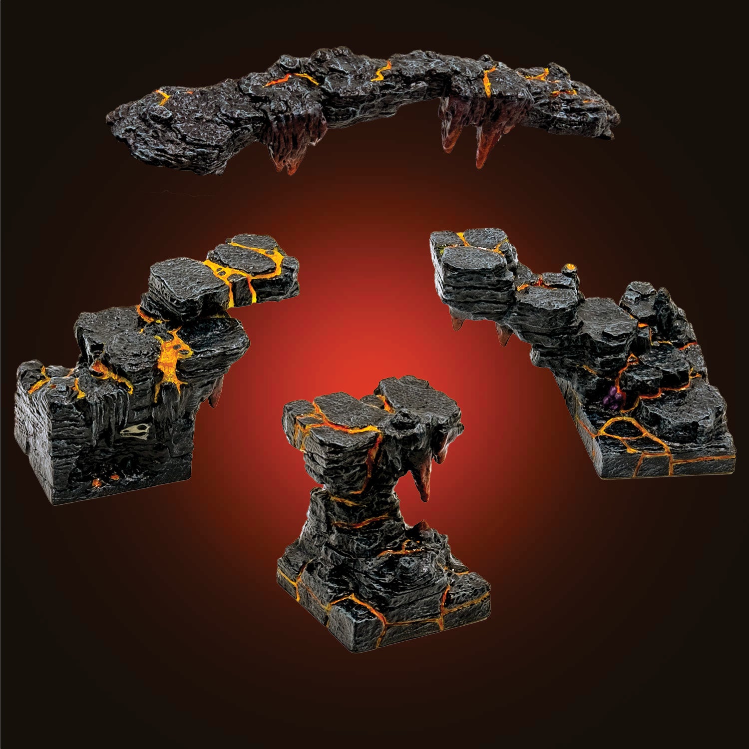 Dwarven Forge Hellscape Natural Bridge Painted Modular D&D Terrain